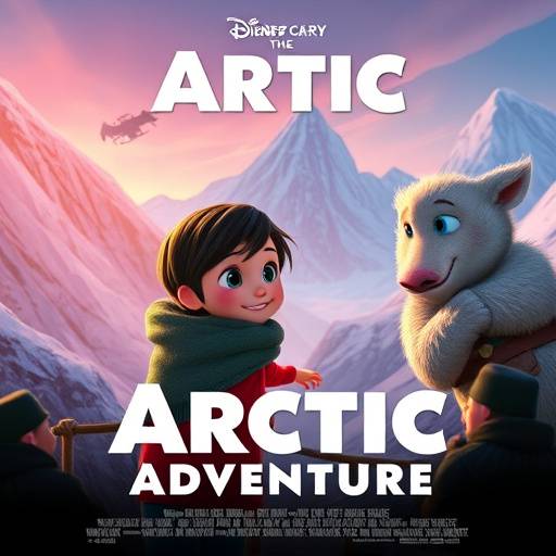 Affiche du film d'animation 'Les Aventuriers de l'Arctique', une histoire d'amitié et d'aventure dans le Grand Nord canadien.